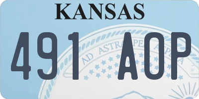 KS license plate 491AOP