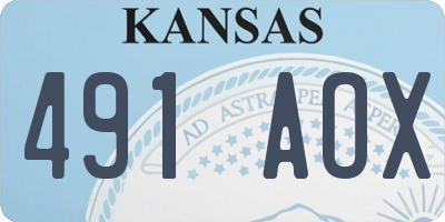 KS license plate 491AOX