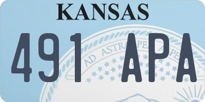 KS license plate 491APA