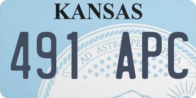 KS license plate 491APC