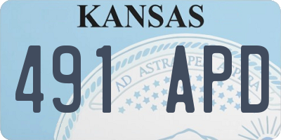 KS license plate 491APD