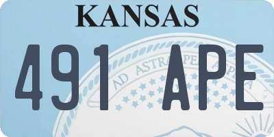 KS license plate 491APE