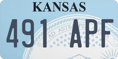 KS license plate 491APF