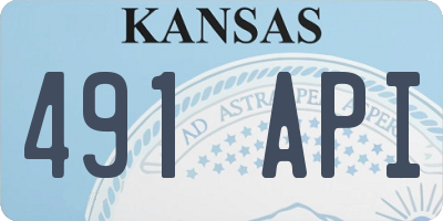 KS license plate 491API