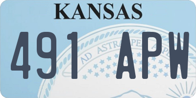 KS license plate 491APW
