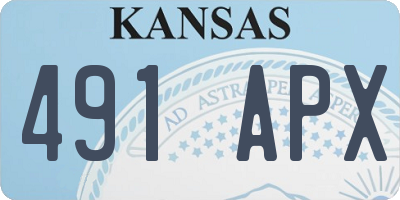 KS license plate 491APX