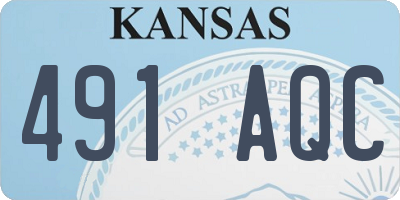 KS license plate 491AQC