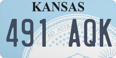 KS license plate 491AQK