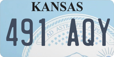 KS license plate 491AQY