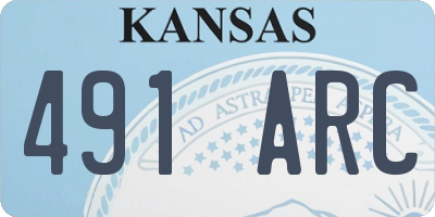 KS license plate 491ARC