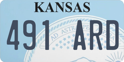KS license plate 491ARD