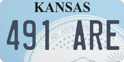 KS license plate 491ARE