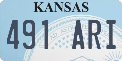 KS license plate 491ARI