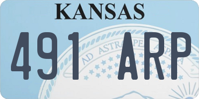 KS license plate 491ARP
