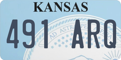 KS license plate 491ARQ