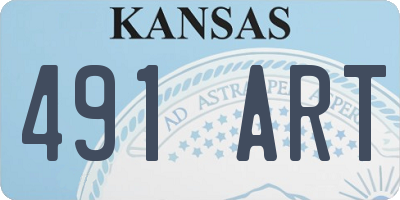 KS license plate 491ART