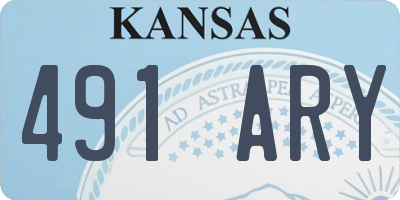 KS license plate 491ARY