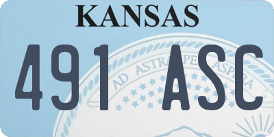 KS license plate 491ASC