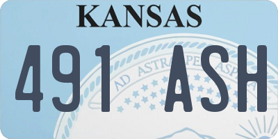 KS license plate 491ASH