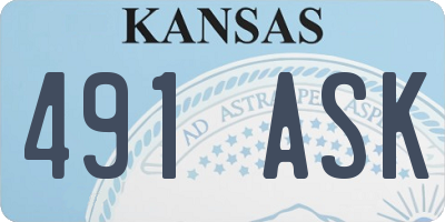 KS license plate 491ASK
