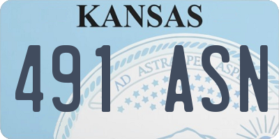 KS license plate 491ASN