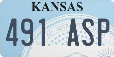 KS license plate 491ASP