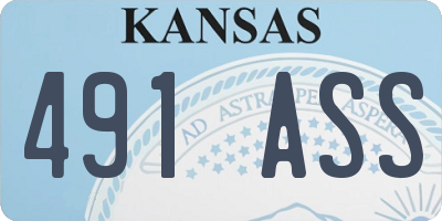 KS license plate 491ASS