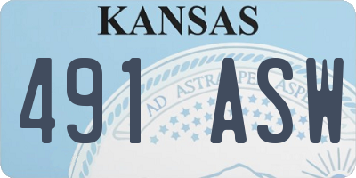 KS license plate 491ASW