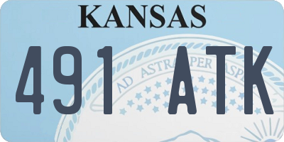 KS license plate 491ATK