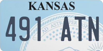 KS license plate 491ATN