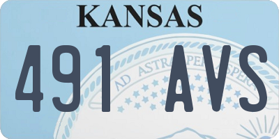 KS license plate 491AVS