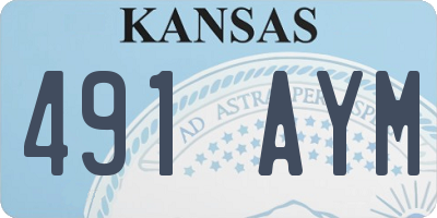 KS license plate 491AYM