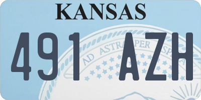 KS license plate 491AZH
