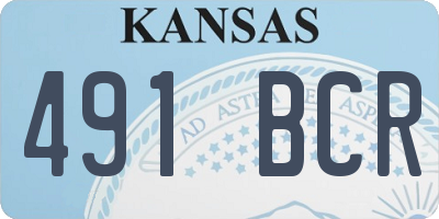 KS license plate 491BCR