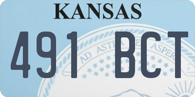 KS license plate 491BCT