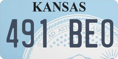 KS license plate 491BEO