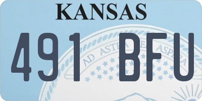 KS license plate 491BFU
