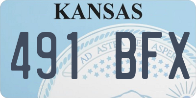 KS license plate 491BFX