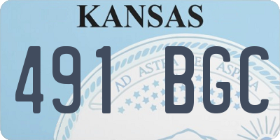 KS license plate 491BGC