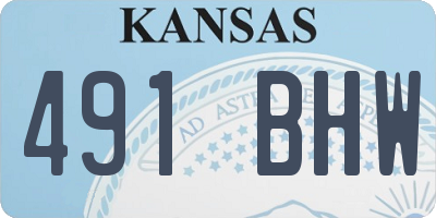 KS license plate 491BHW