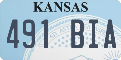 KS license plate 491BIA
