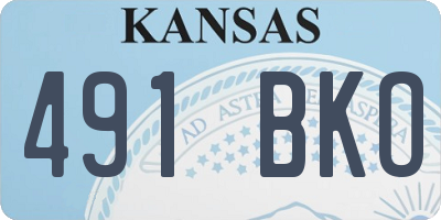 KS license plate 491BKO
