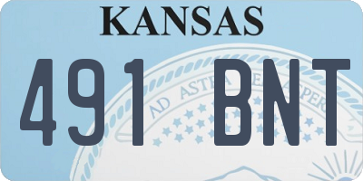 KS license plate 491BNT