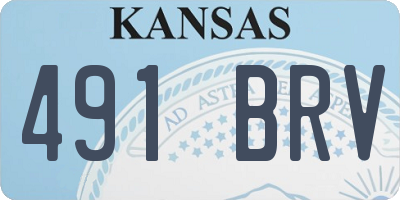 KS license plate 491BRV