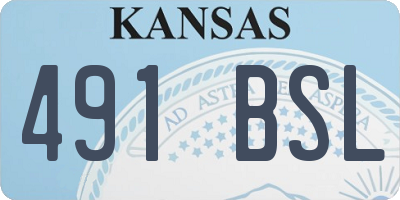KS license plate 491BSL