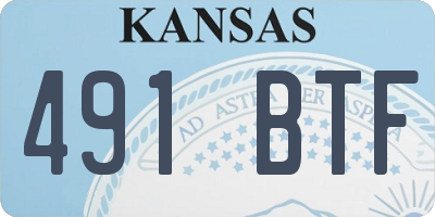 KS license plate 491BTF