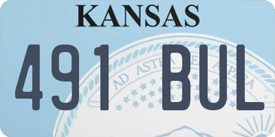 KS license plate 491BUL