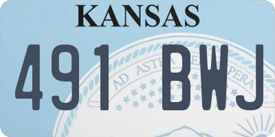 KS license plate 491BWJ