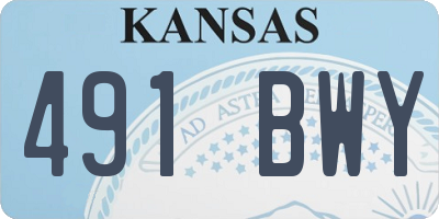 KS license plate 491BWY
