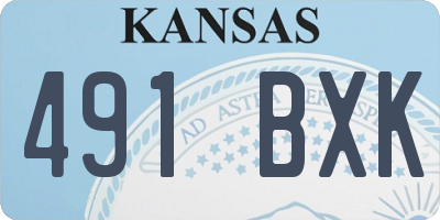 KS license plate 491BXK